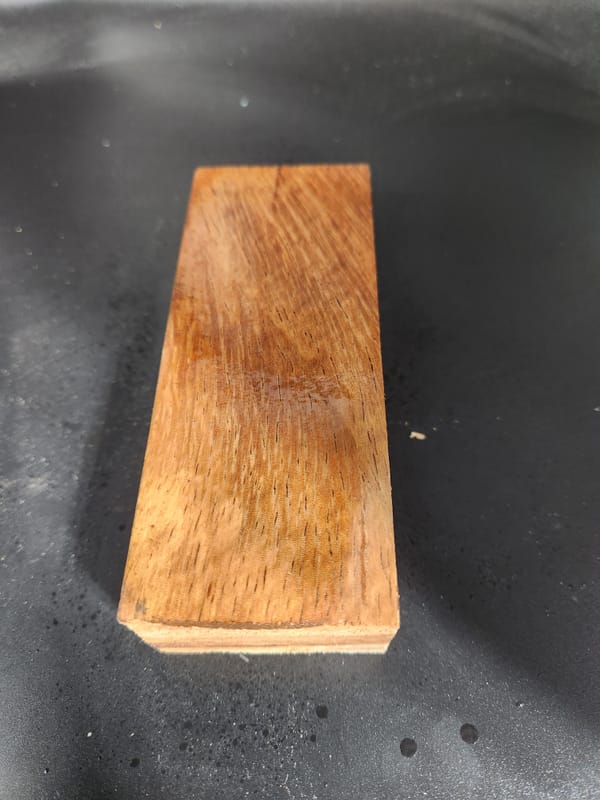 Clear Stabilized Monkeypod Handle Block