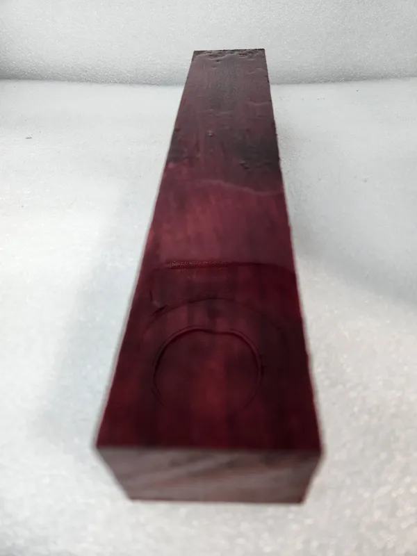 Clear Stabilized Purpleheart Turning Blank — photo 3