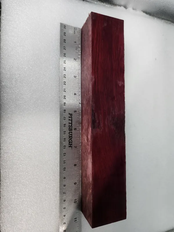 Clear Stabilized Purpleheart Turning Blank — photo 2
