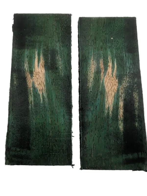 Stabilized Mango - Emerald Green Dyed Knife Scales (5x2x0.25) — photo 1