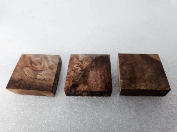 Clear Stabilized Burl Maple Handle Block