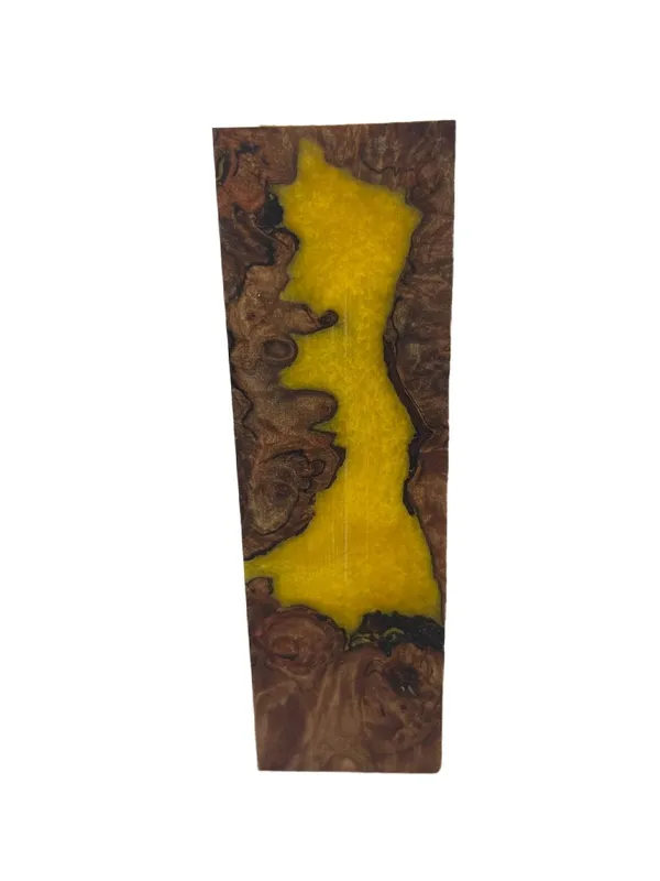 Premium Stabilized Resin Gold Maple Knife Handle Block (6x1.875x0.75) — photo 2