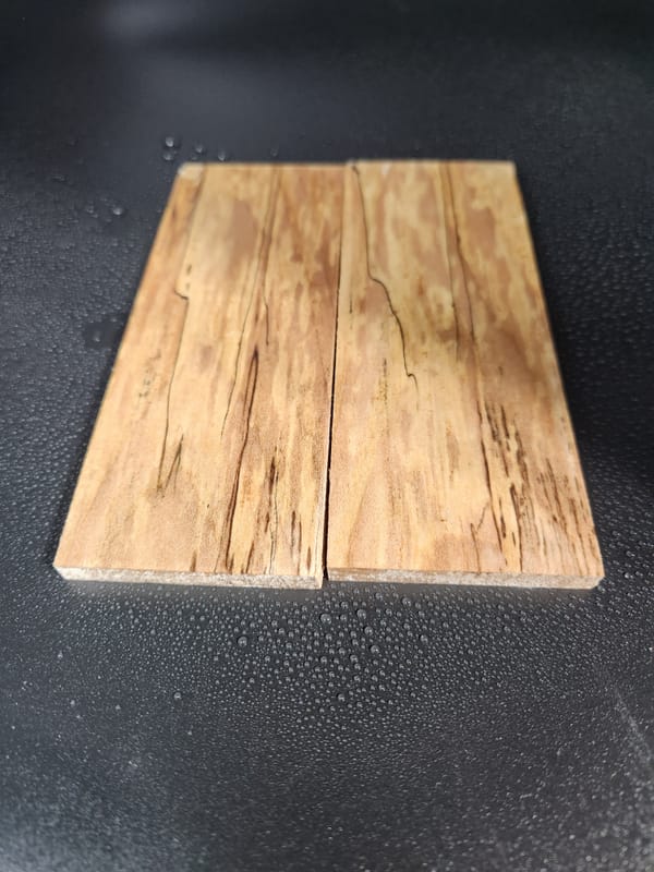 Bookmatched Stabilized Spalted Maple Knife Scales (5x2x0.25)