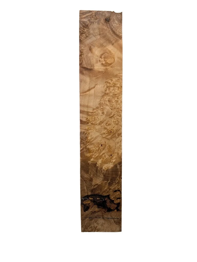 Premium Stabilized Maple Burl Turning Blank (9.75x1.875x1.5)