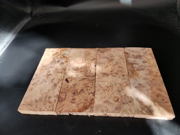 Clear Stabilized Burl Maple Knife Scales Kit