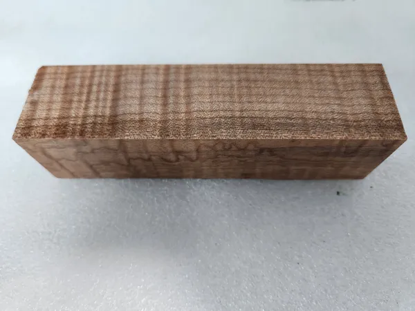 Clear Stabilized Quilted Maple Handle Block Bookmatched