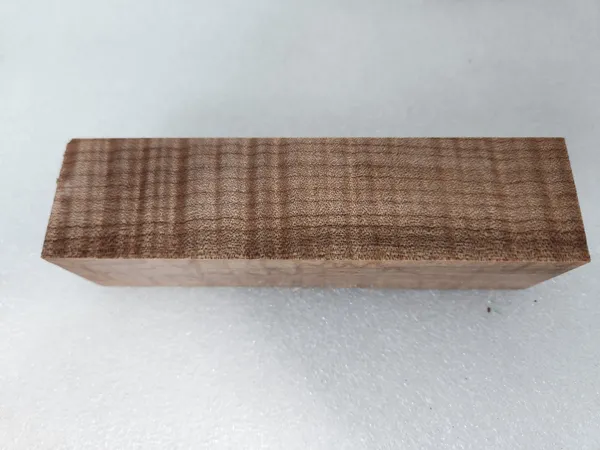 Clear Stabilized Quilted Maple Handle Block Bookmatched — photo 2