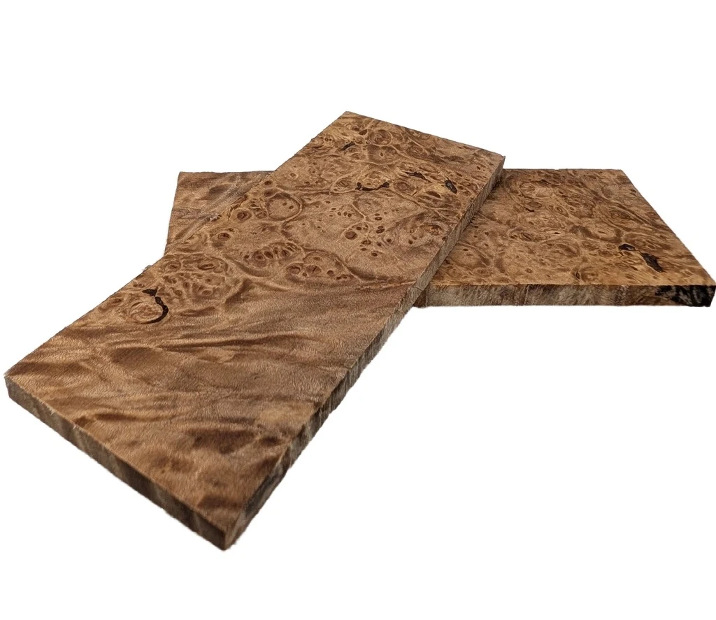 Stabilized Maple Burl Scale Set (5x2x0.25)