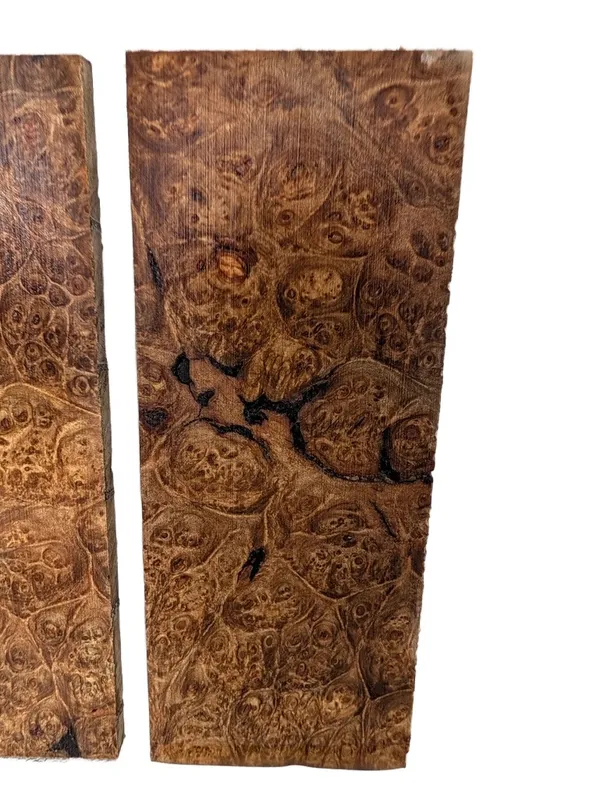 Hand-Selected Bookmatched Stabilized Maple Burl Scales (5x2x0.25) — photo 2