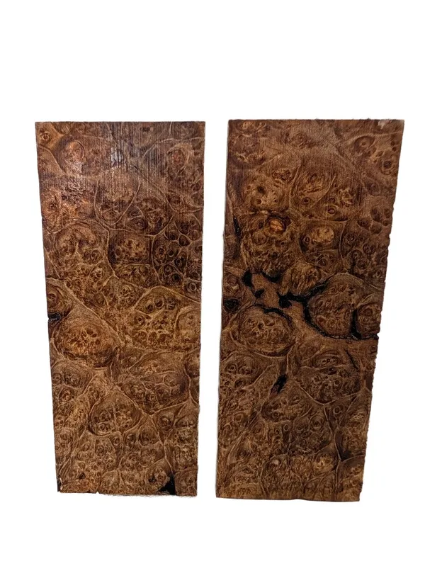 Hand-Selected Bookmatched Stabilized Maple Burl Scales (5x2x0.25) — photo 4