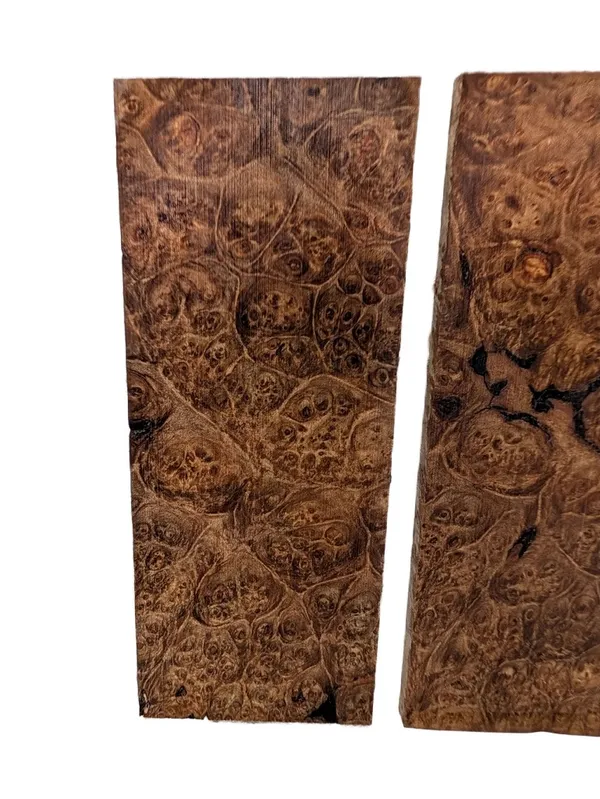 Hand-Selected Bookmatched Stabilized Maple Burl Scales (5x2x0.25) — photo 3