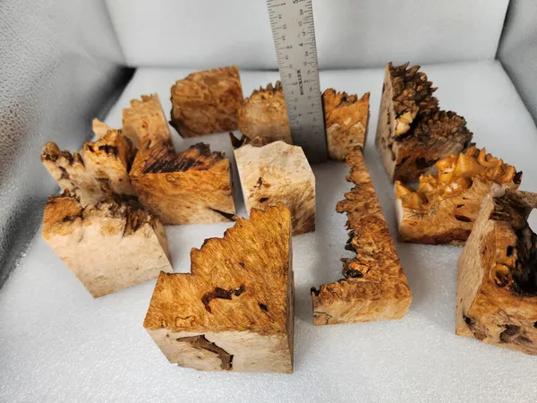 Figured Burl Maple Turning Blank Kit