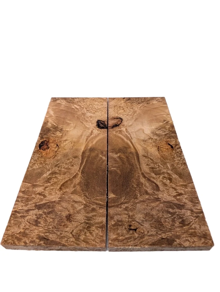 Stabilized Maple Burl Bookmatch Set (5x2x0.25)