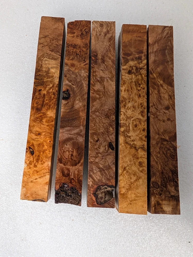 Lot of Stabilized Maple Burl Pen Blank (6x0.75x0.75)