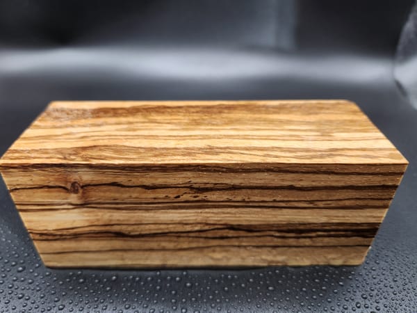 Clear Stabilized Zebrawood Handle Block — photo 2