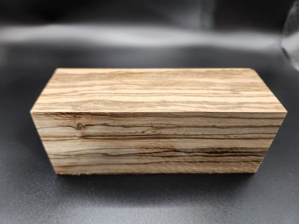 Stabilized Zebrawood Knife Handle Block – Wood Handles for Knives (5x2x1.75)