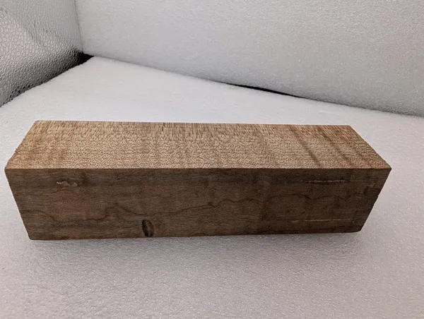 Clear Stabilized Quilted Maple Handle Block — photo 2