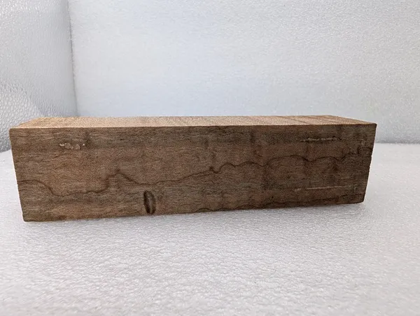 Clear Stabilized Quilted Maple Handle Block — photo 3