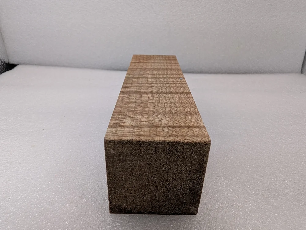 Clear Stabilized Quilted Maple Handle Block
