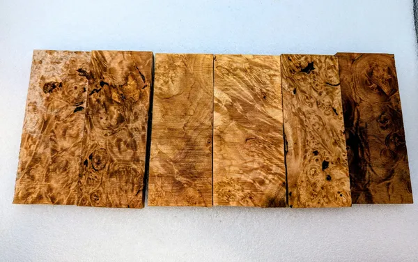 Lot of Maple Burl Knife Scales (5x2x0.25) — photo 1