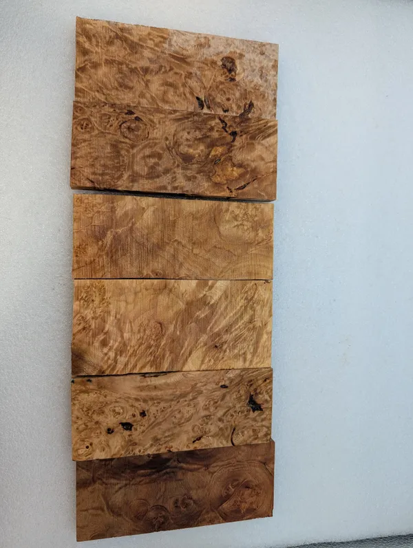 Lot of Maple Burl Knife Scales (5x2x0.25) — photo 5