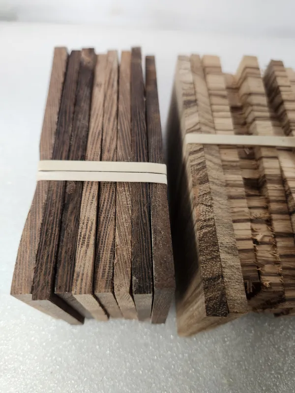 Natural Wenge, Zebrawood Knife Scales Kit — photo 2