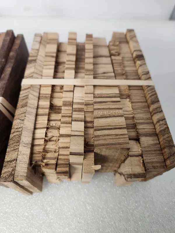 Natural Wenge, Zebrawood Knife Scales Kit — photo 3