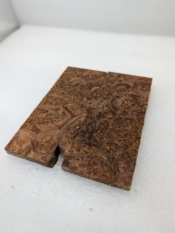 Exhibition Grade Bookmatched Stabilized Maple Burl Scales (5x2x0.25) — photo 2