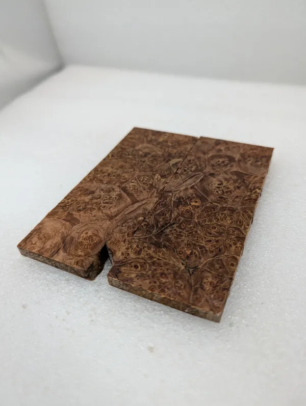 Exhibition Grade Bookmatched Stabilized Maple Burl Scales (5x2x0.25) — photo 3