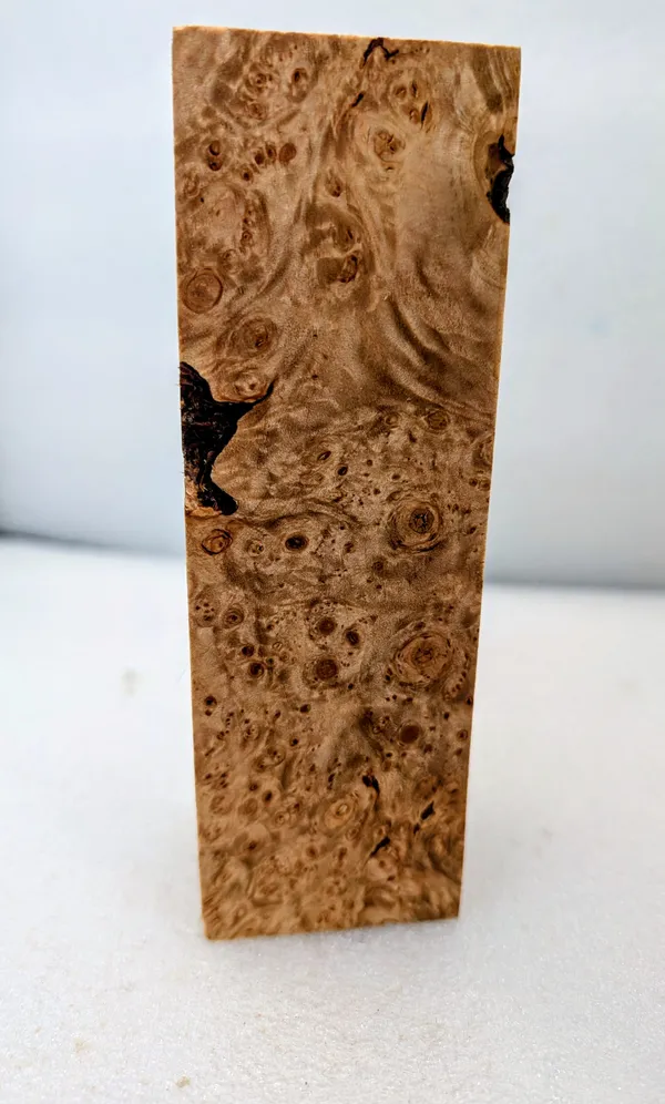 Clear Stabilized Burl Maple Handle Block