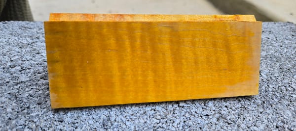 Aztec Gold Stabilized quilted Maple Knife Scales — photo 2