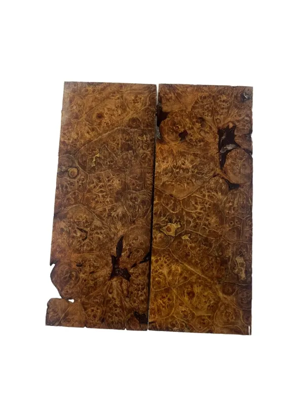 Bookmatched Maple Burl Stabilized Knife Scales (5x2x0.25) — photo 3