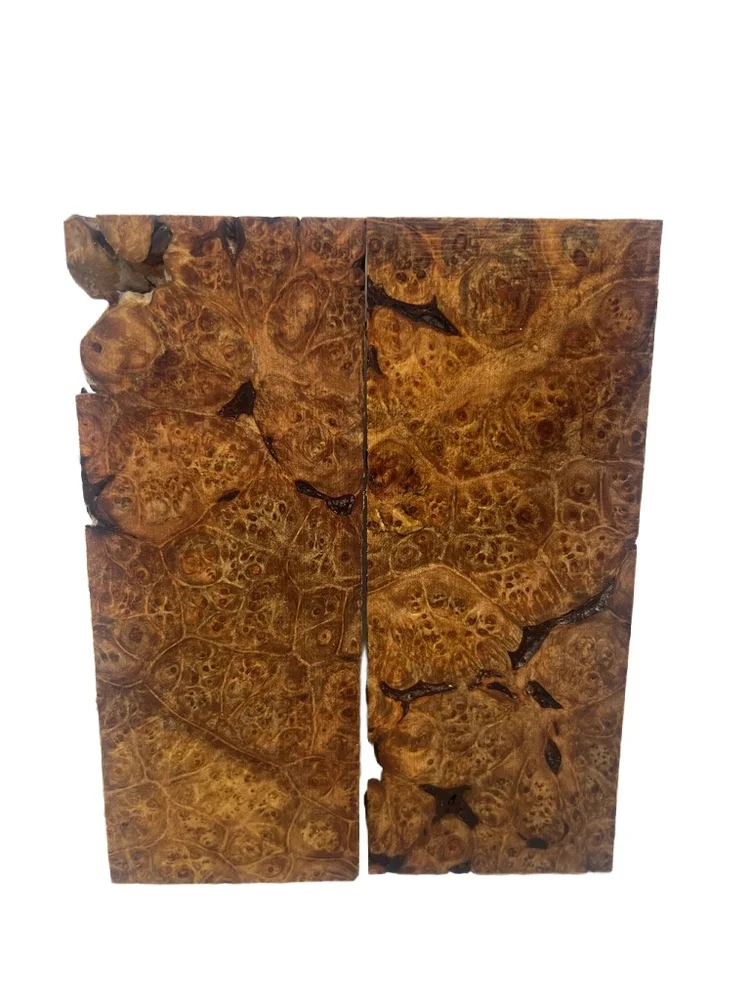 Bookmatched Maple Burl Stabilized Knife Scales (5x2x0.25)