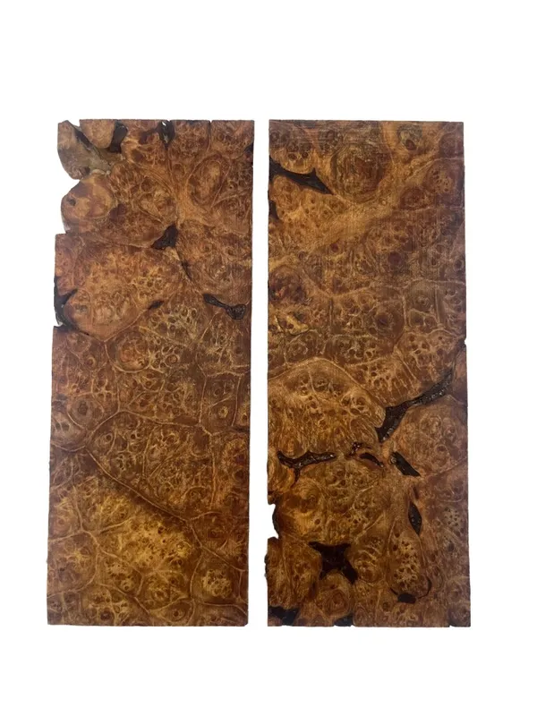Bookmatched Maple Burl Stabilized Knife Scales (5x2x0.25) — photo 2
