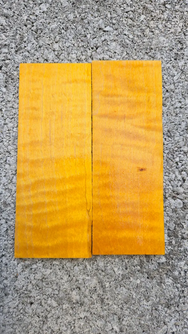 Aztec Gold Stabilized Maple Knife Scales — photo 3