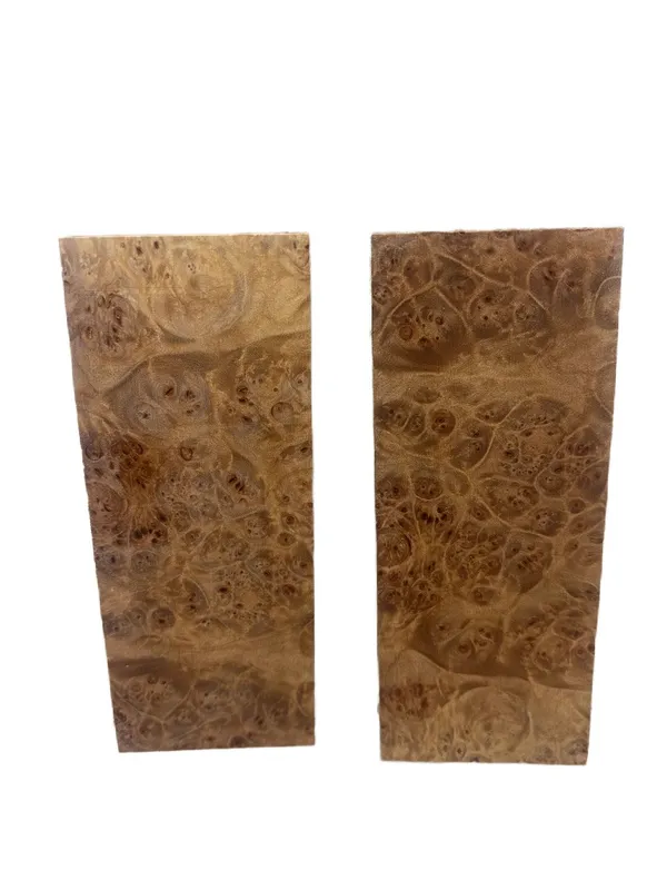 Hand-Selected Stabilized Maple Burl Knife Scales (5x2x0.25) — photo 2