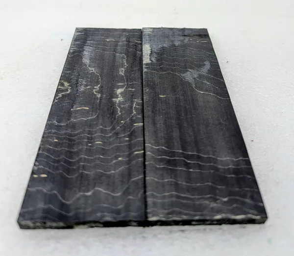 Midnight Black Stabilized Quilted Maple Knife Scales