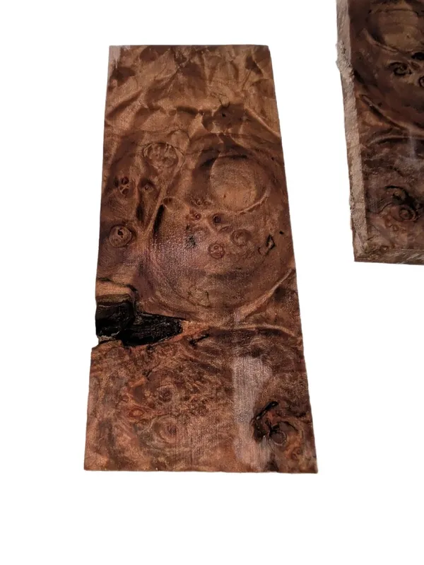AAA Bookmatched Stabilized Maple Burl Scales (5x2x0.375) — photo 2