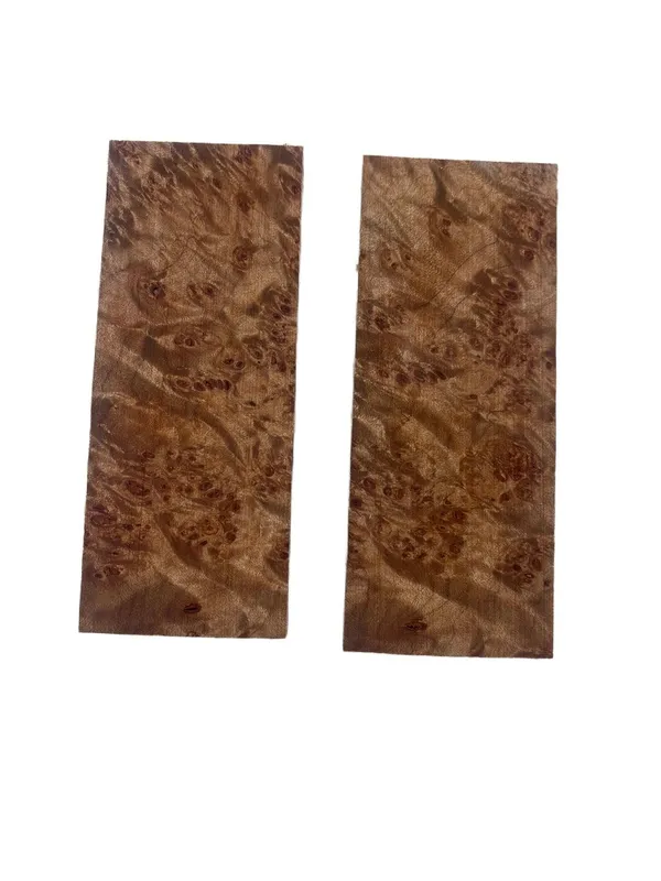 Stabilized Maple Burl Handle Material (5x2x0.25) — photo 1