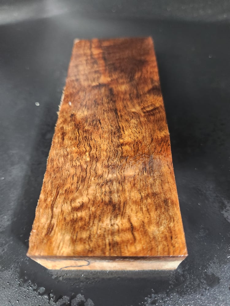 Stabilized Curly Koa Knife Handle Block โ Wood Handles for Knives (5x2x1)