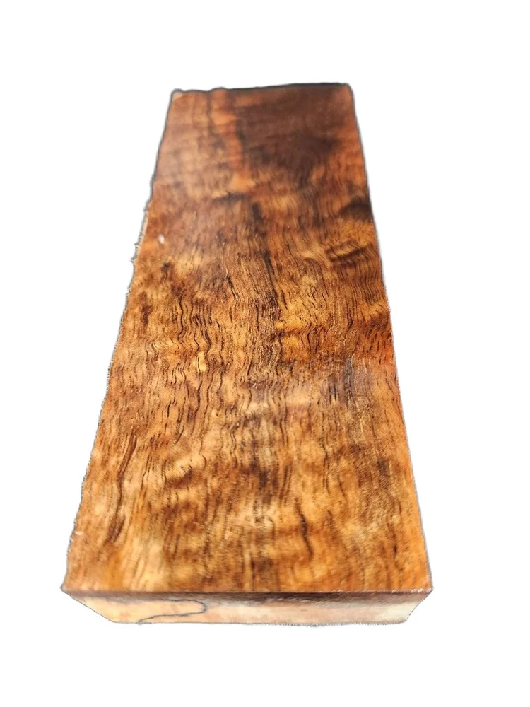 Stabilized Curly Koa Knife Handle Block โ Wood Handles for Knives (5x2x1)