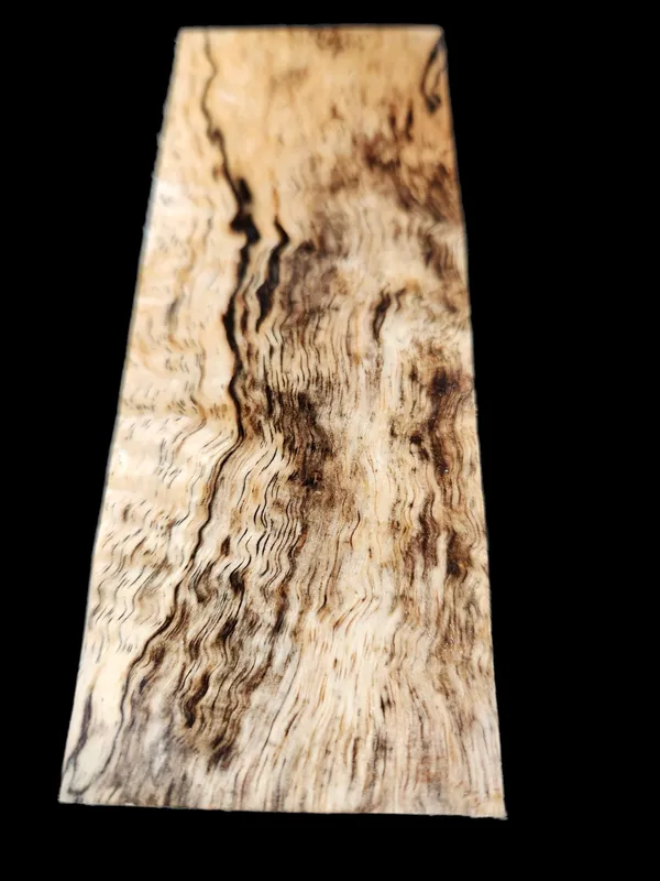 Clear Stabilized Curly Koa Handle Block — photo 5