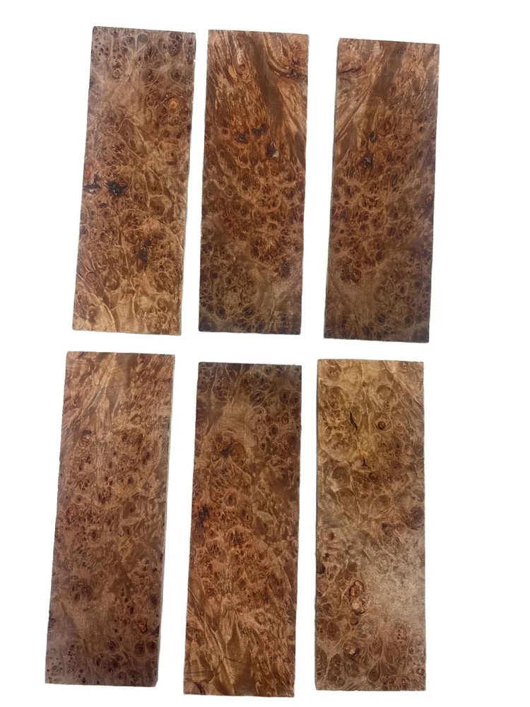 Lot of Stabilized Maple Burl Scale Set (6x2x0.25)