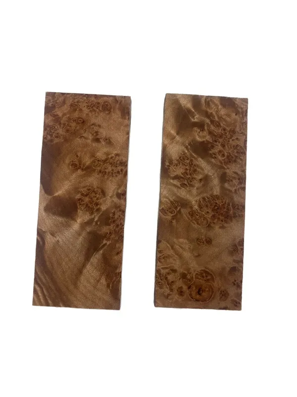 Hand-Selected Stabilized Maple Burl Knife Scales (5x2x0.375) — photo 1