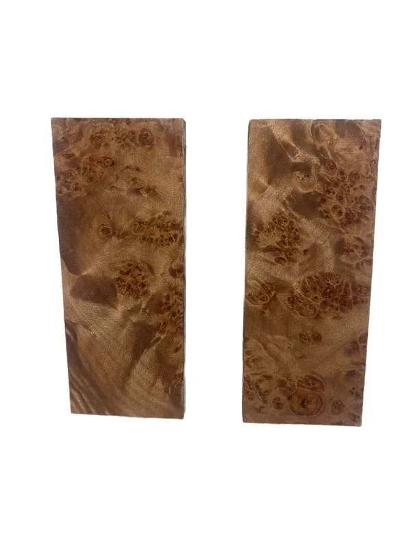 Hand-Selected Stabilized Maple Burl Knife Scales (5x2x0.375) — photo 2