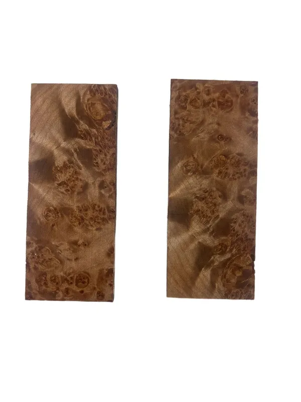 Hand-Selected Stabilized Maple Burl Knife Scales (5x2x0.375) — photo 3