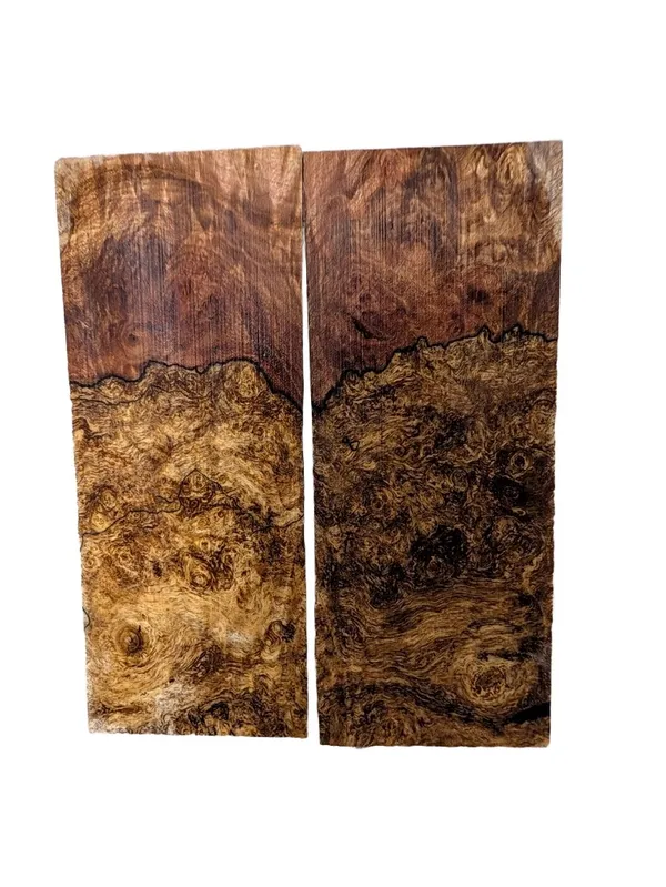 Premium Bookmatched Stabilized Maple Burl Scales (5x2x0.25) — photo 2