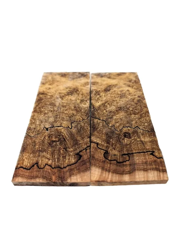 Premium Bookmatched Stabilized Maple Burl Scales (5x2x0.25) — photo 3
