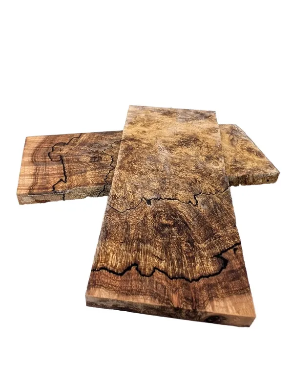 Premium Bookmatched Stabilized Maple Burl Scales (5x2x0.25) — photo 2