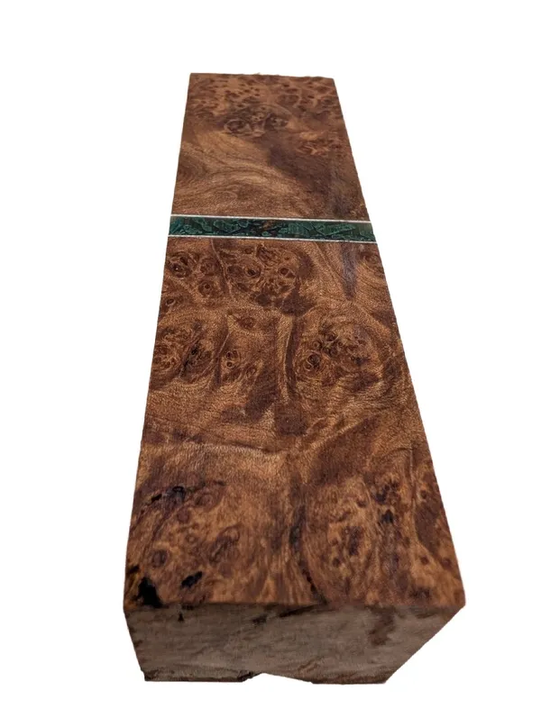 Premium Stabilized Maple Burl Knife Handle Block (5x1.375x1.375) — photo 3